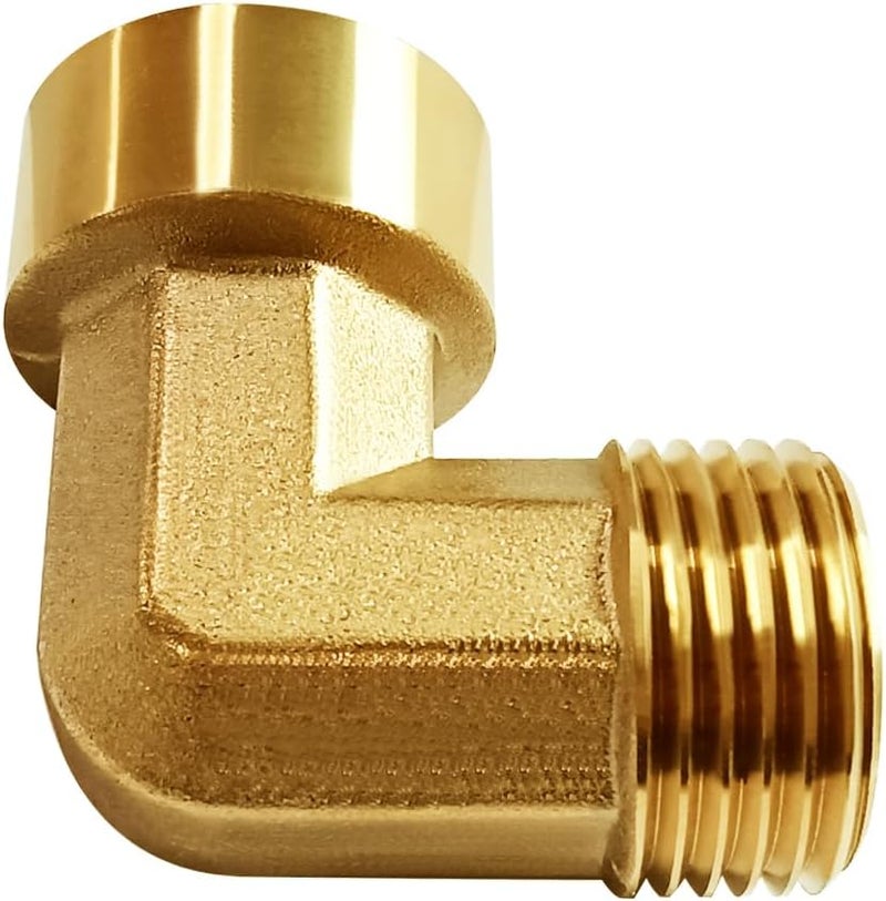 Uenede قطعتين من نحاس 1/2" NPT أنثوي إلى 1/2" NPT ذكر زاوية توصيل أنبوب للماء/زيت/غاز - Image 4